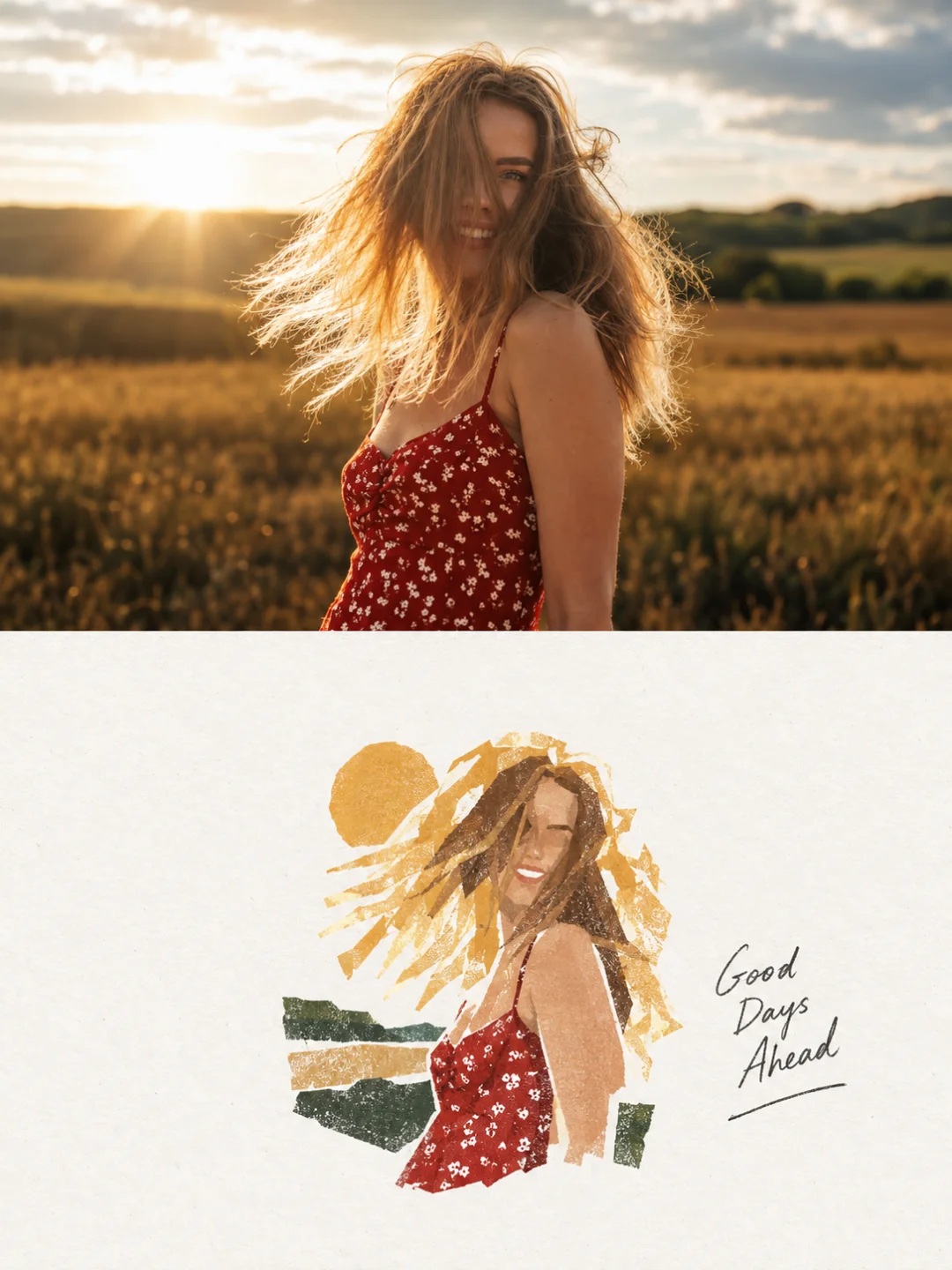 Photo and Cut-Paper Editorial Poster output 3