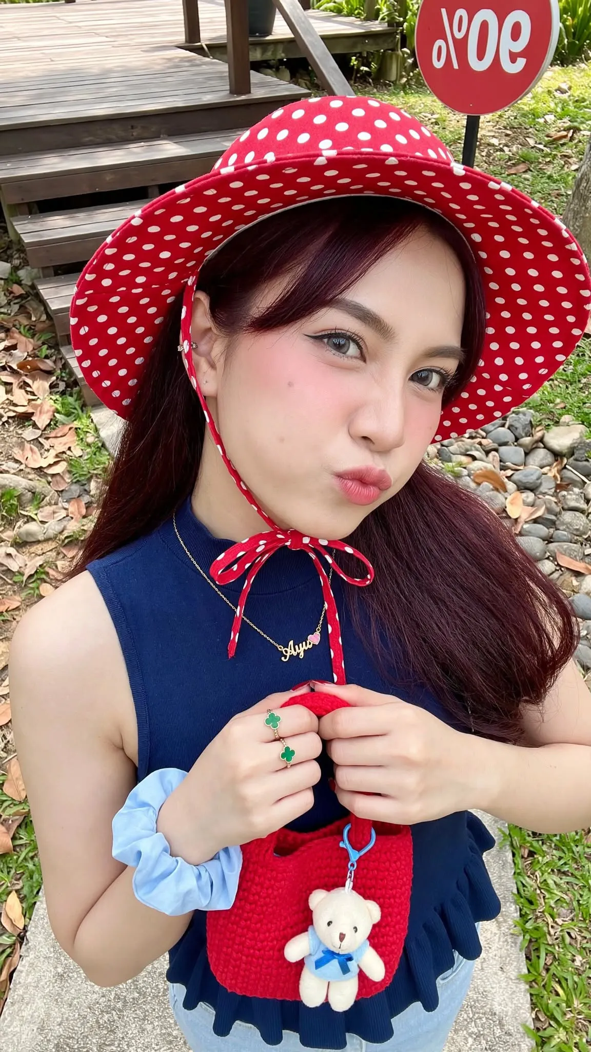 Polka-Dot Pop Outdoor Selfie output 4