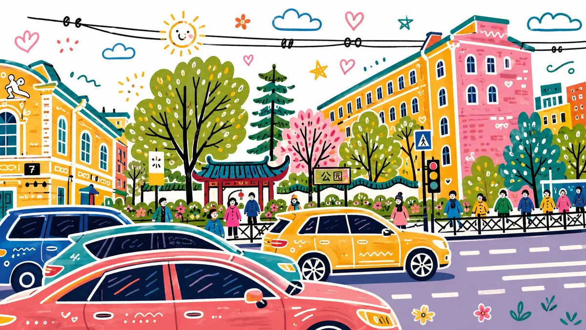 Friendship Garden Folk Illustration