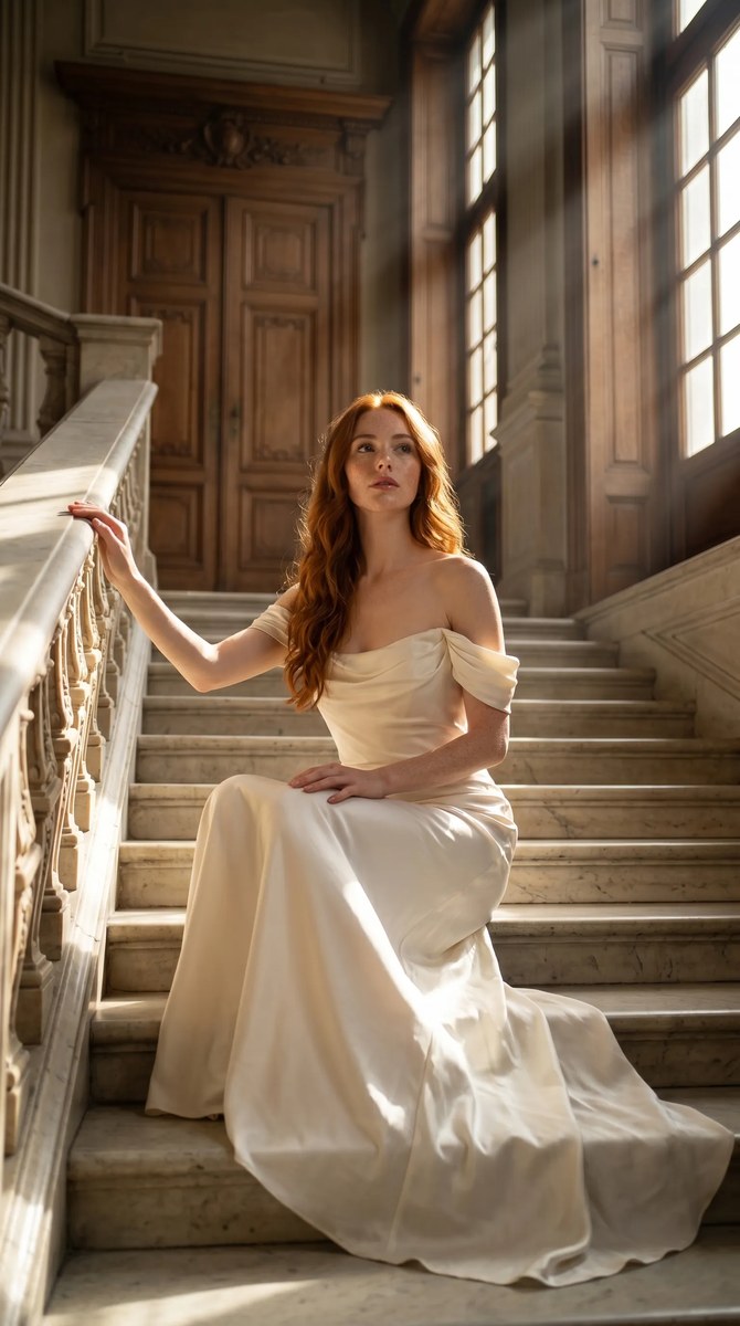 Luxury Mansion Fashion Editorial Portrait