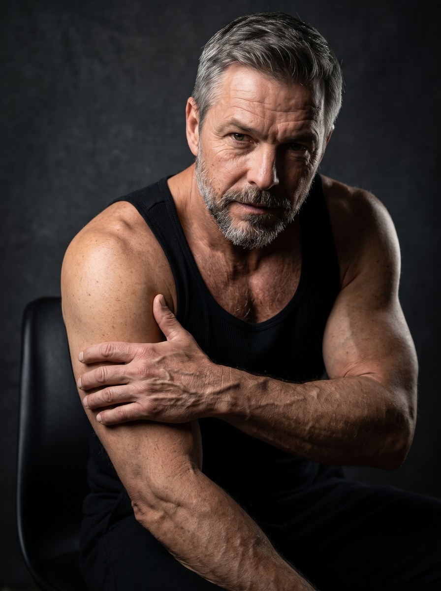 Dark Leather Editorial Portrait output 2