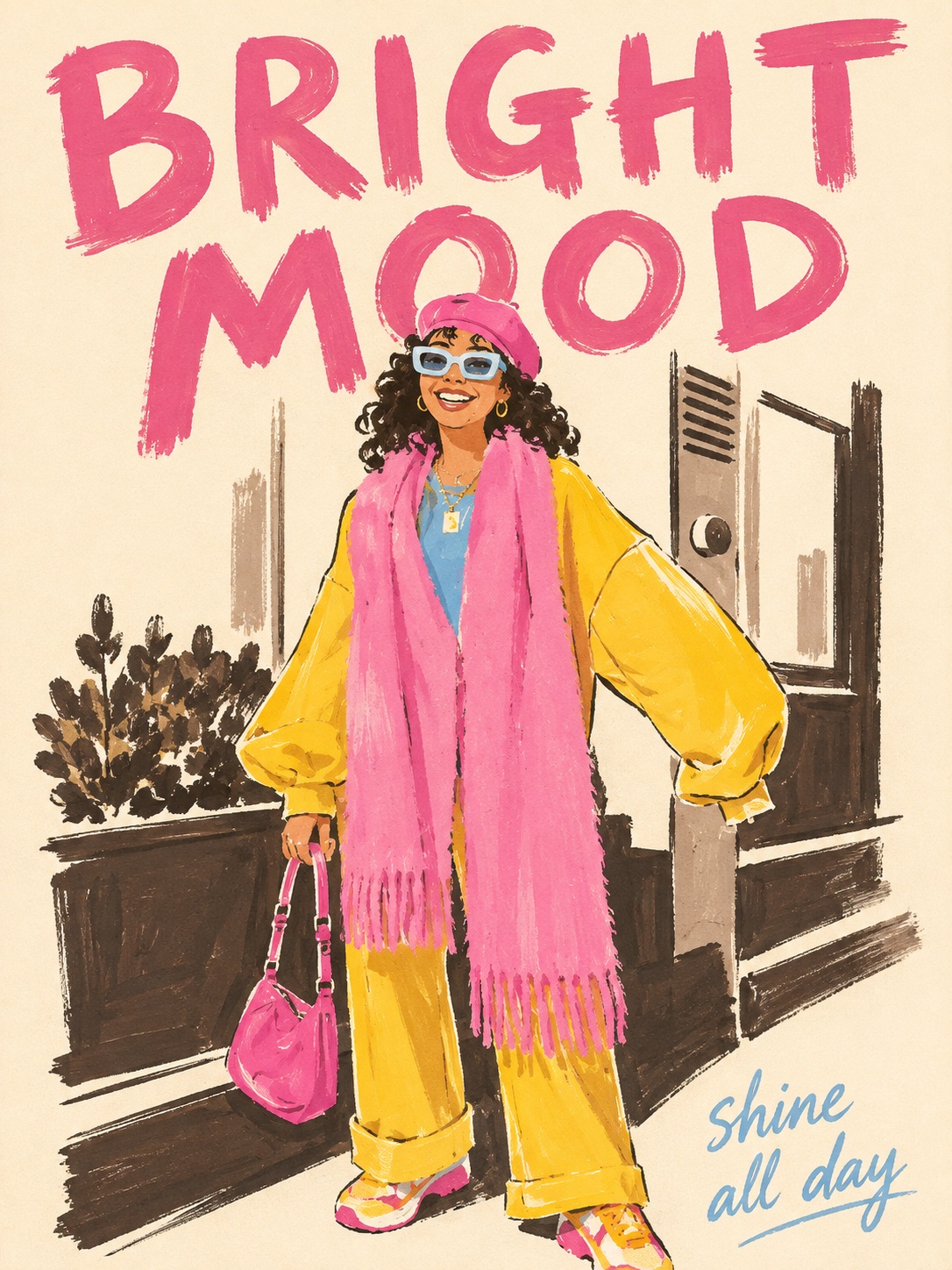 Vintage Brush-Illustration Poster from a Photo