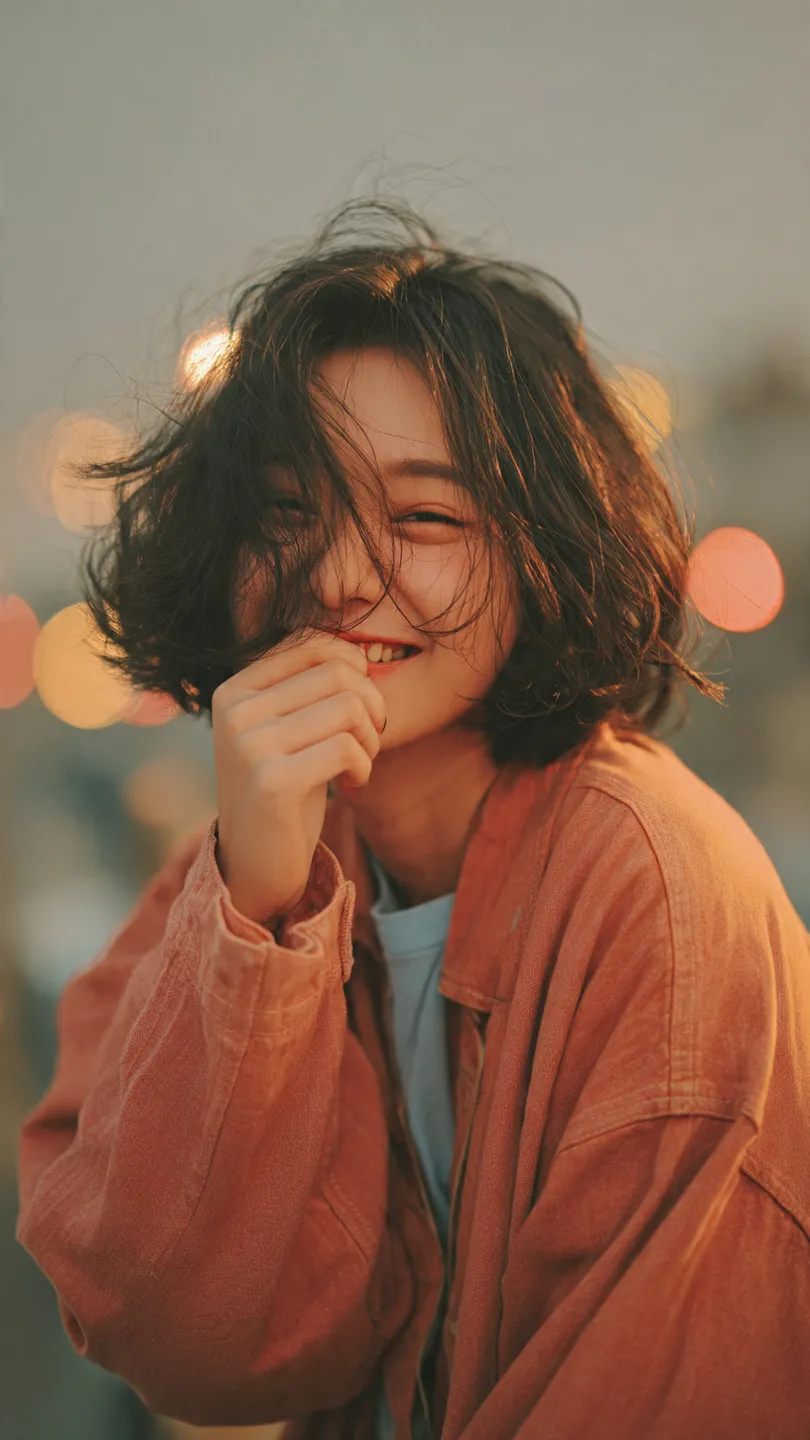 Candid Laughing Portrait with Fuji Film Tones output 1