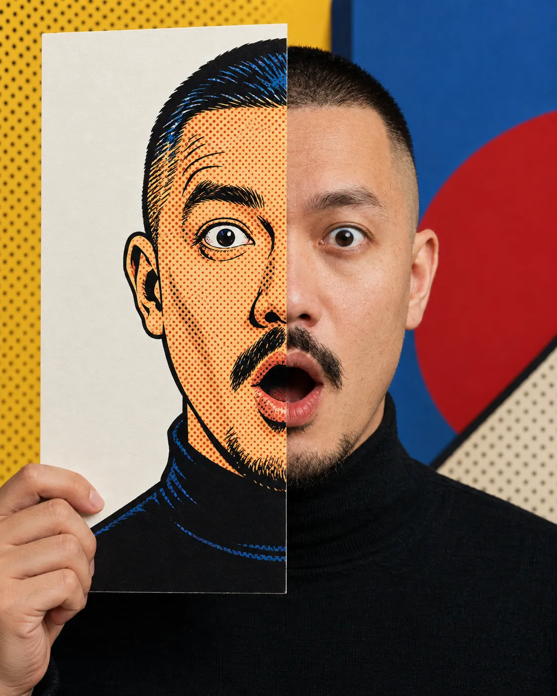 The Other Half: Pop Art Editorial Portrait