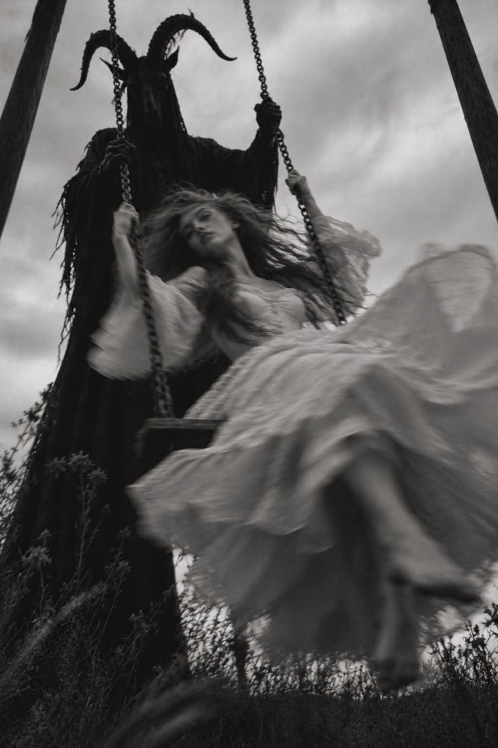 Monochrome Demon Swing Fantasy Photograph