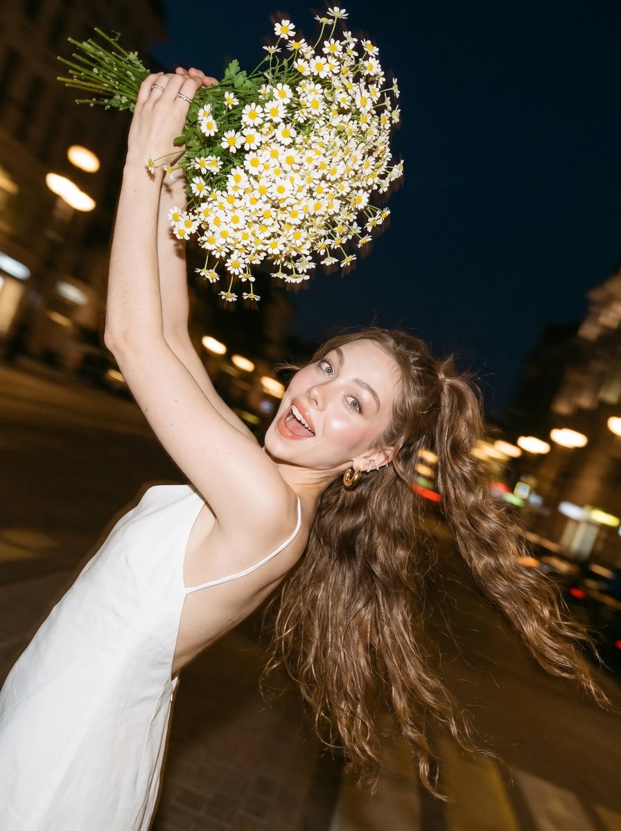 Candid Nighttime Daisy Portrait output 11