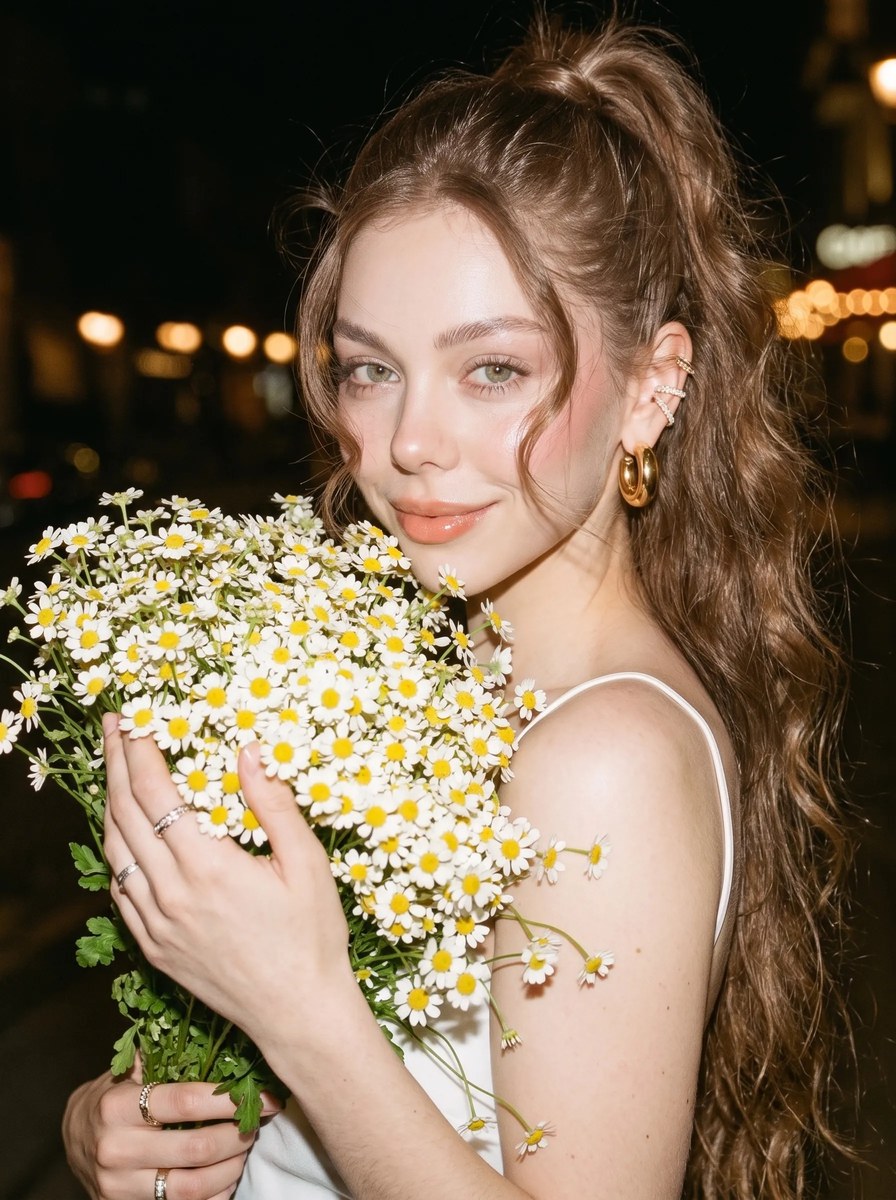 Candid Nighttime Daisy Portrait output 2