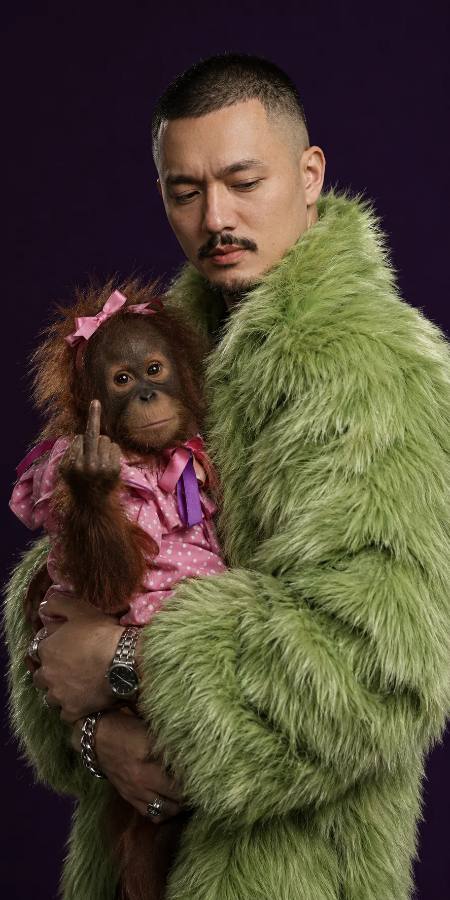 Green vs. Pink Studio Portrait output 3