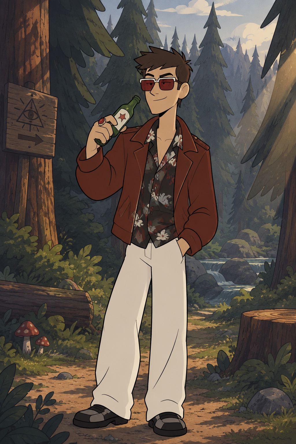 Create an Original Gravity Falls–Style Forest Character output 5