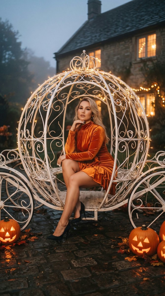 Halloween Pumpkin Carriage Portrait output 1