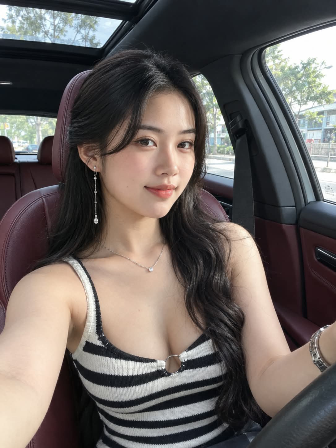 Photorealistic Selfie in a Car