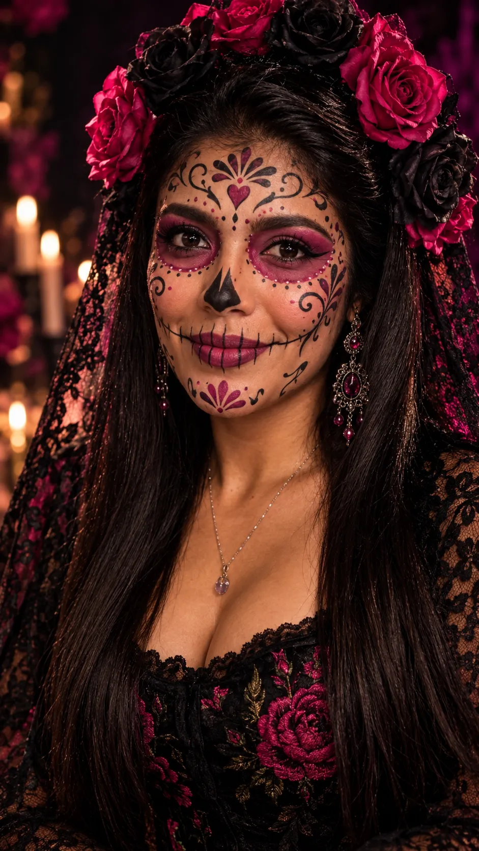 Elegant Mexican Catrina Portrait from a Reference Photo output 3