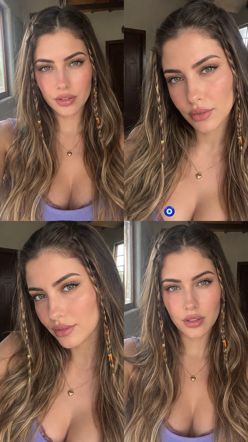 Natural Four-Selfie Collage with Consistent Identity output 1