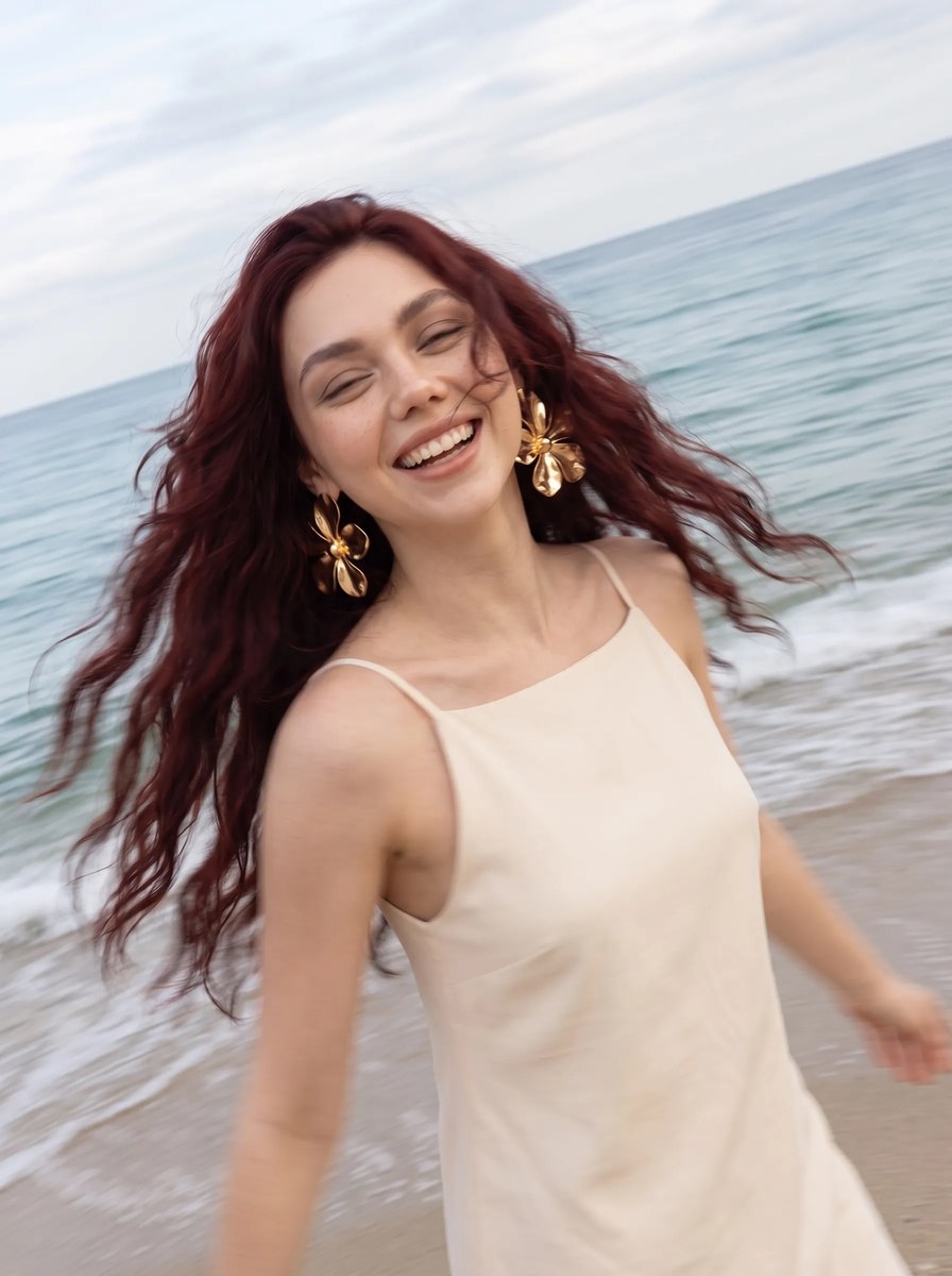 Coastal Luxury Beauty Editorial Portrait output 10