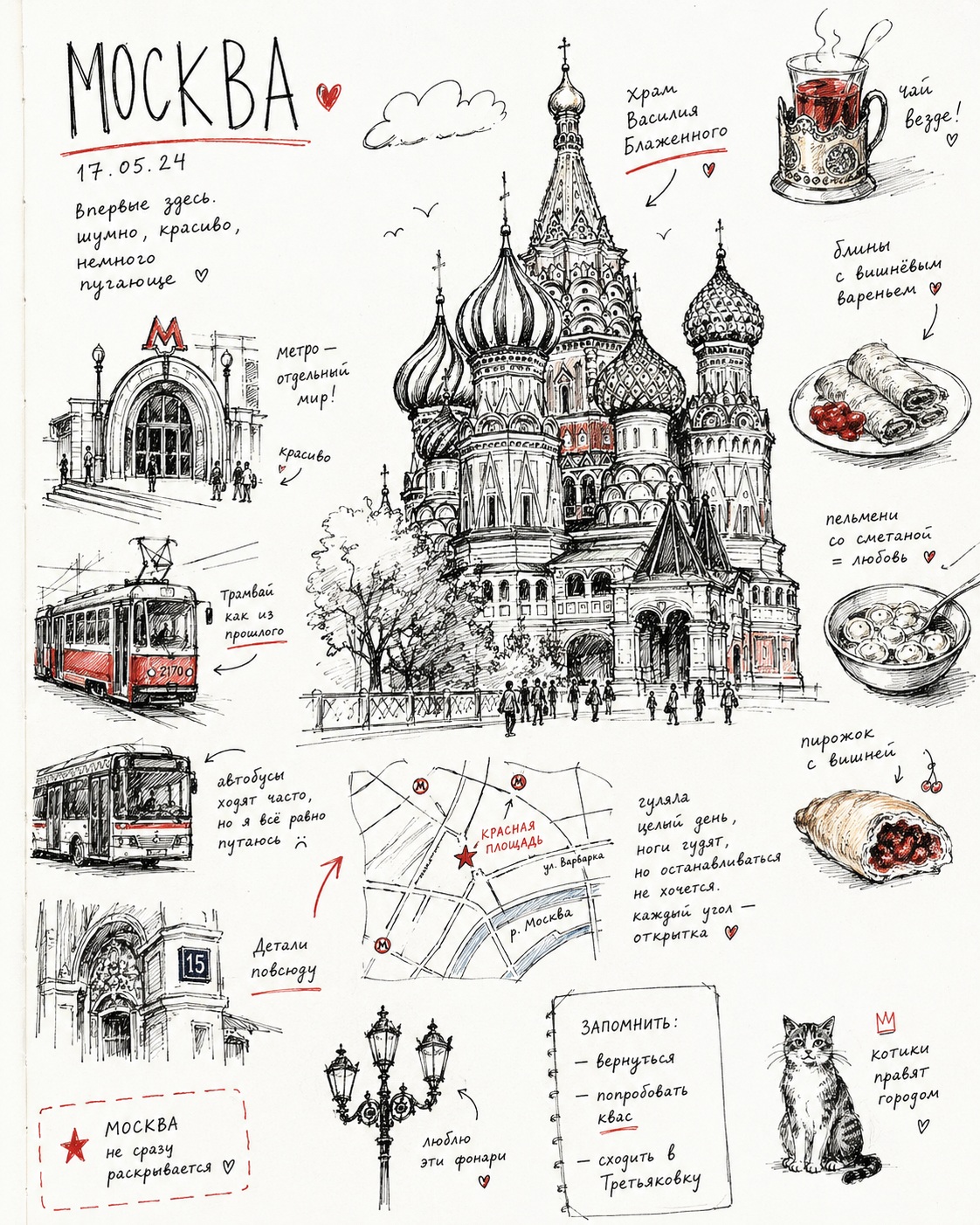 Hand-Drawn Travel Journal Sketch output 1