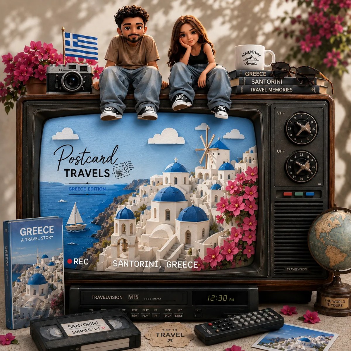 Cinematic 3D Travel Souvenir Papercraft Diorama