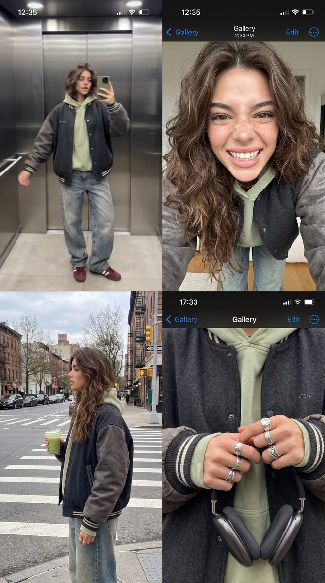 Smartphone Camera Roll Fashion Collage output 1