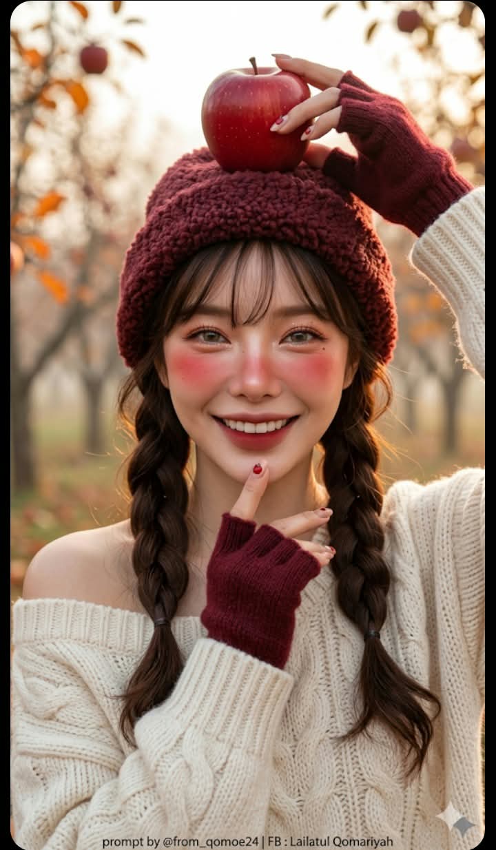 Warm Winter Portrait in an Apple Orchard output 2