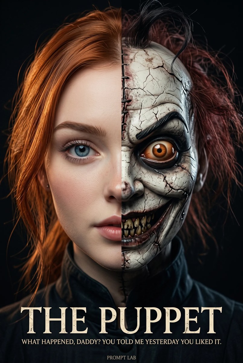 The Puppet: Two-Sided Psychological Horror Poster