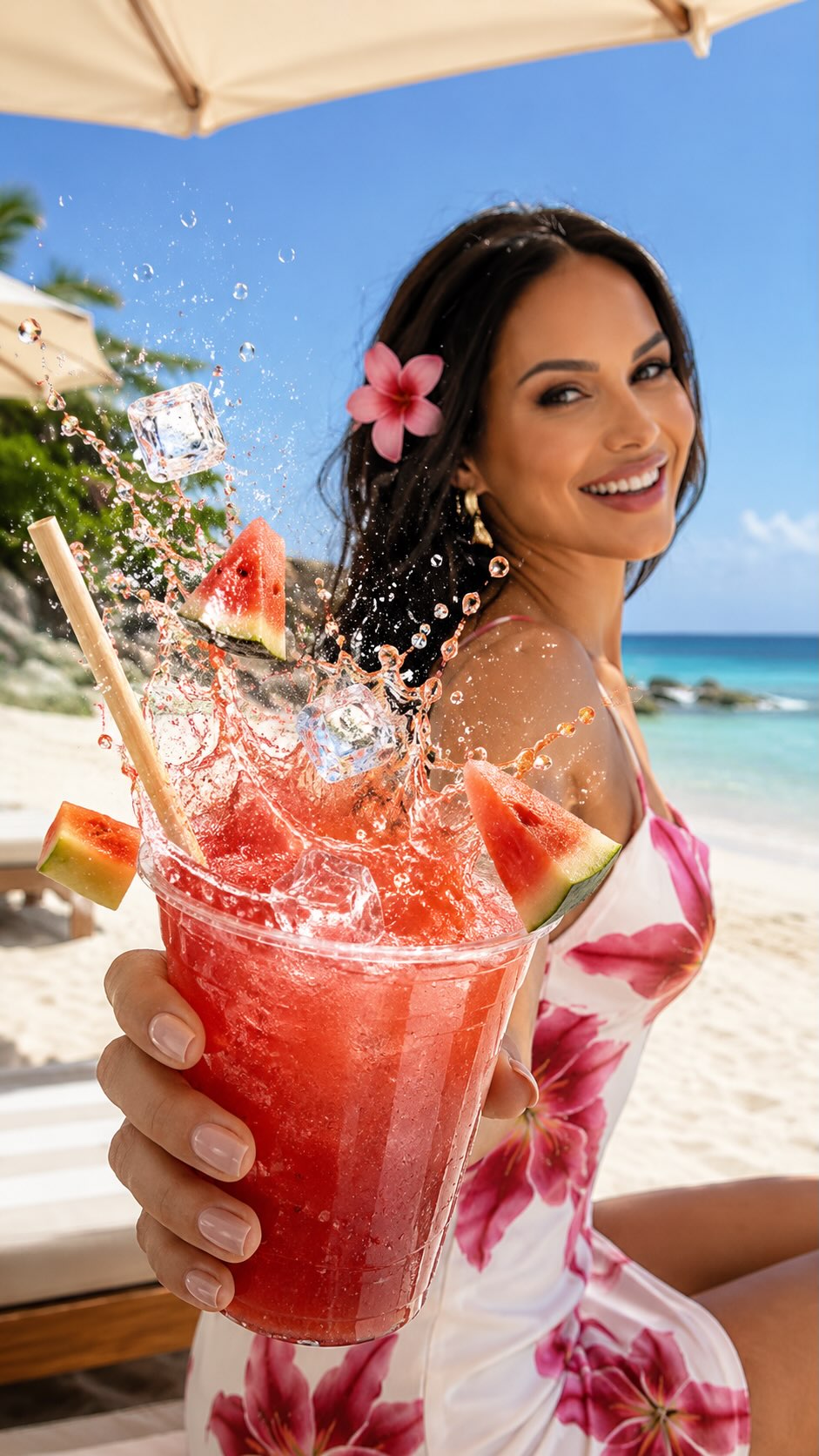 Luxury Beverage Advertisement with Dynamic Splash