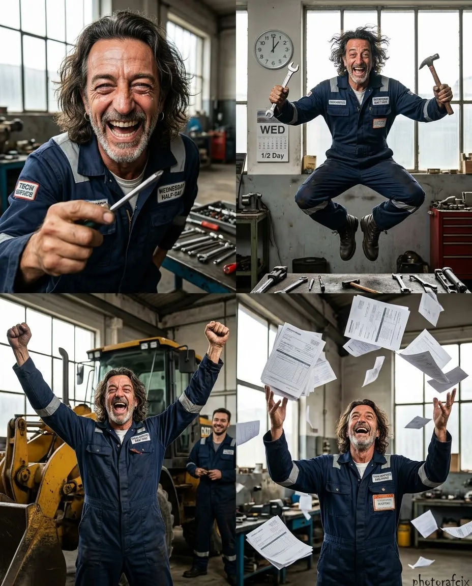 Happy Half-Day Wednesday Work Collage