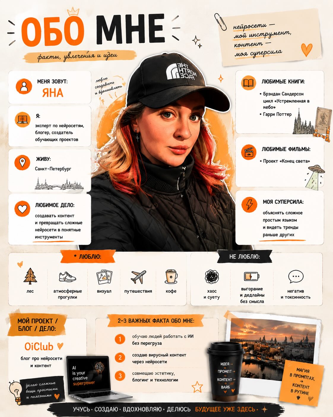 Personal About Me Infographic output 1
