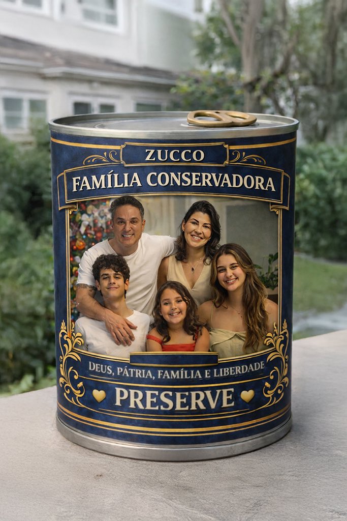 Create a Cartoon “Família em Conserva” Can Illustration