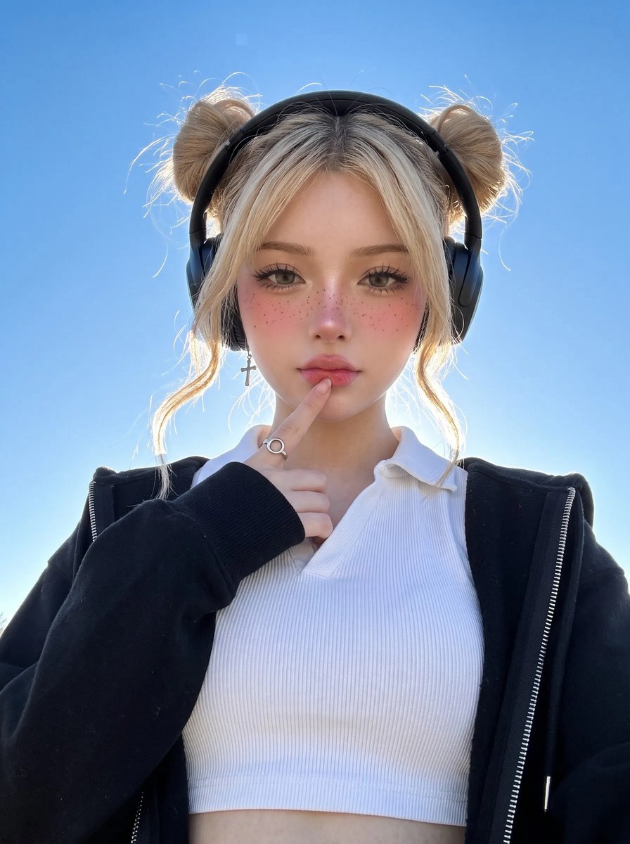 Low-Angle Portrait Against a Clear Blue Sky output 6