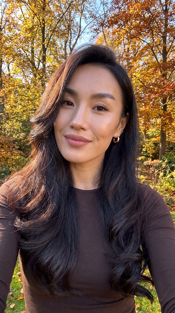 Photorealistic Autumn Garden Selfie