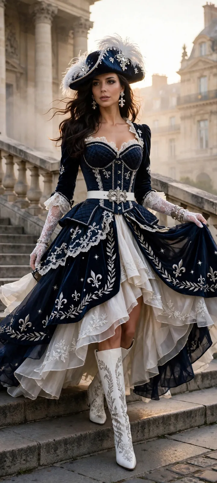 The Marquise of the Fleur-de-Lis — French Baroque Couture