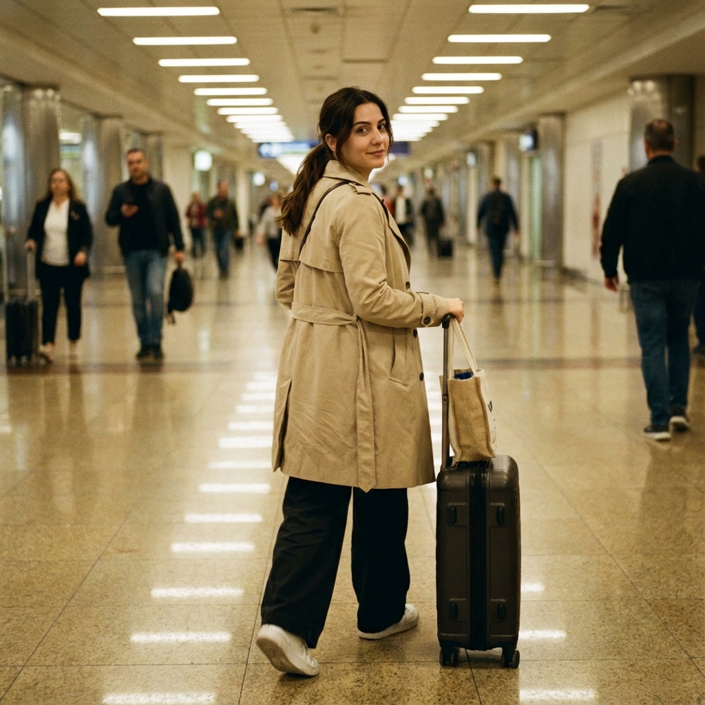 Airport Corridor Walk (full-body)