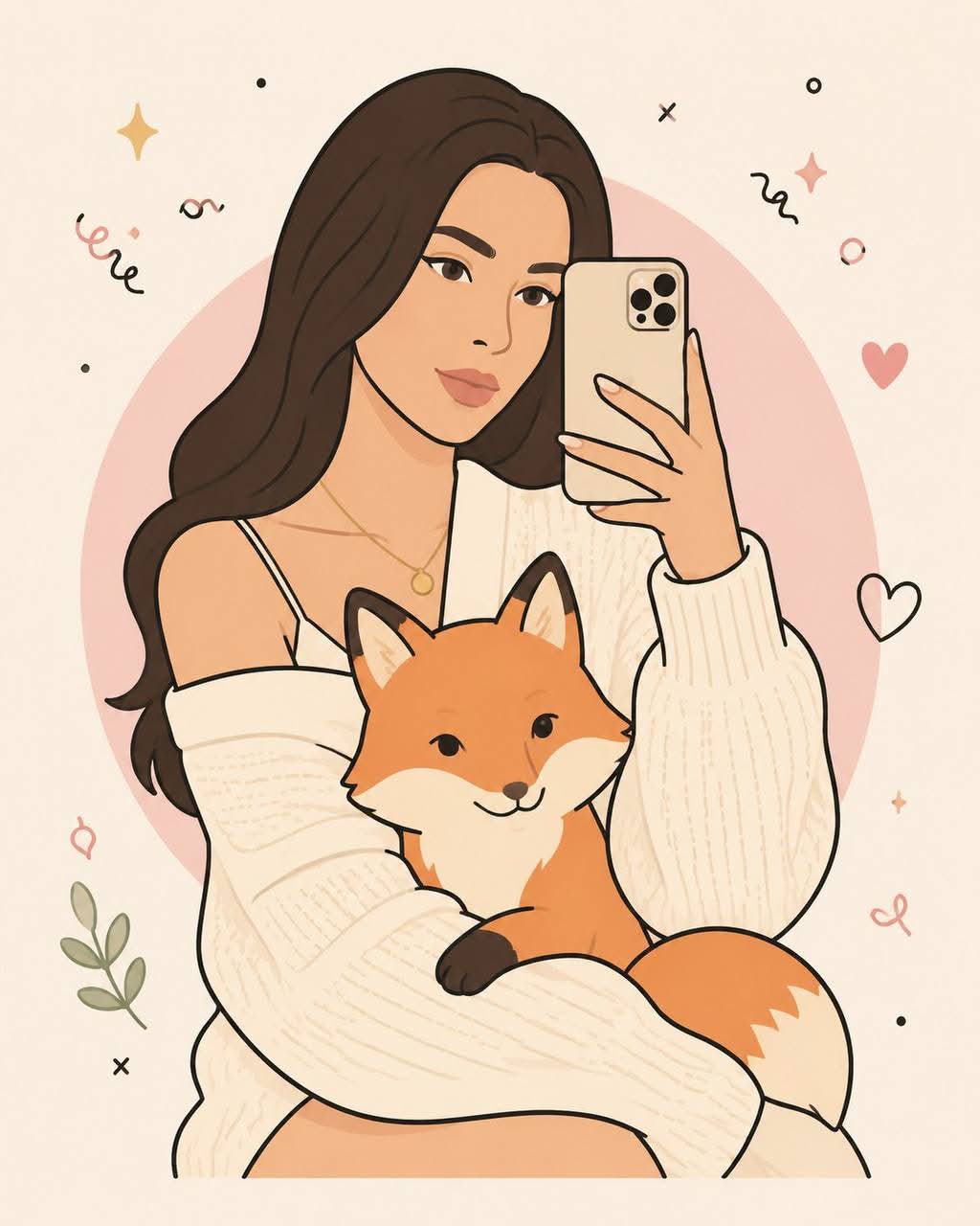 Cute Flat-Vector Poster Illustration from Your Photo output 5