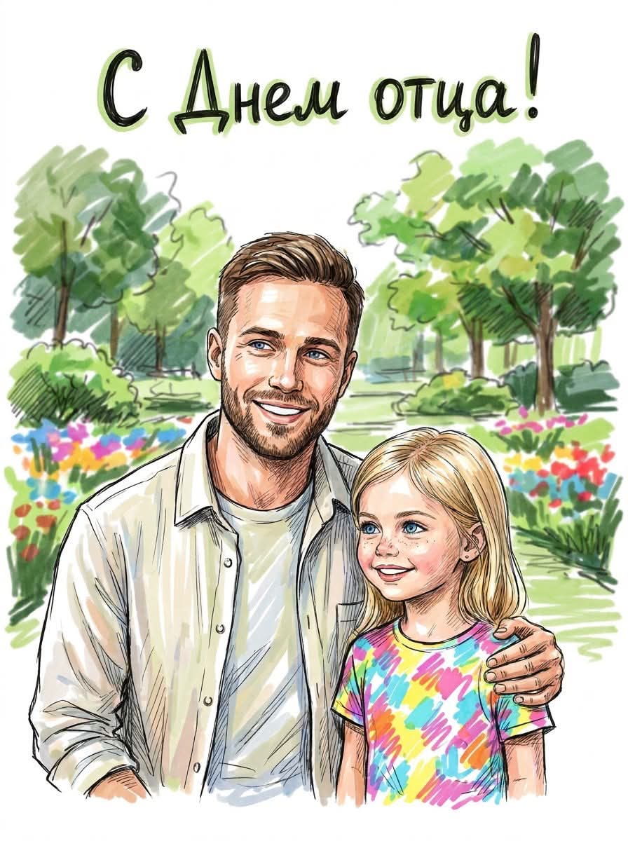 Father’s Day Marker-Style Portrait output 2