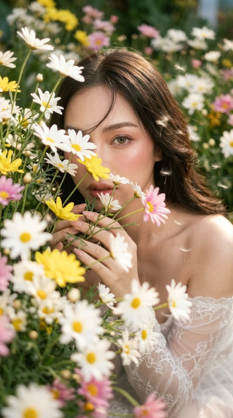 Dreamy Wildflower Flash Portrait output 6