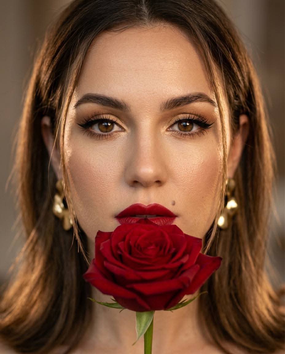 Cinematic Rose Macro Portrait
