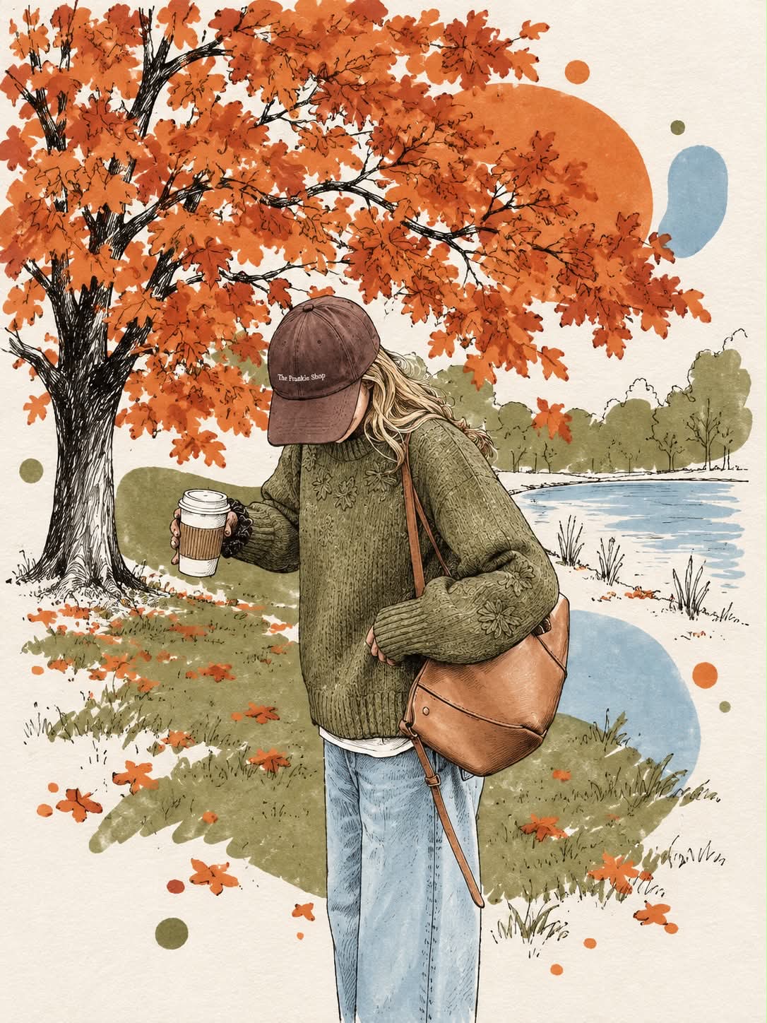 Photo to Botanical Ink and Color-Block Illustration