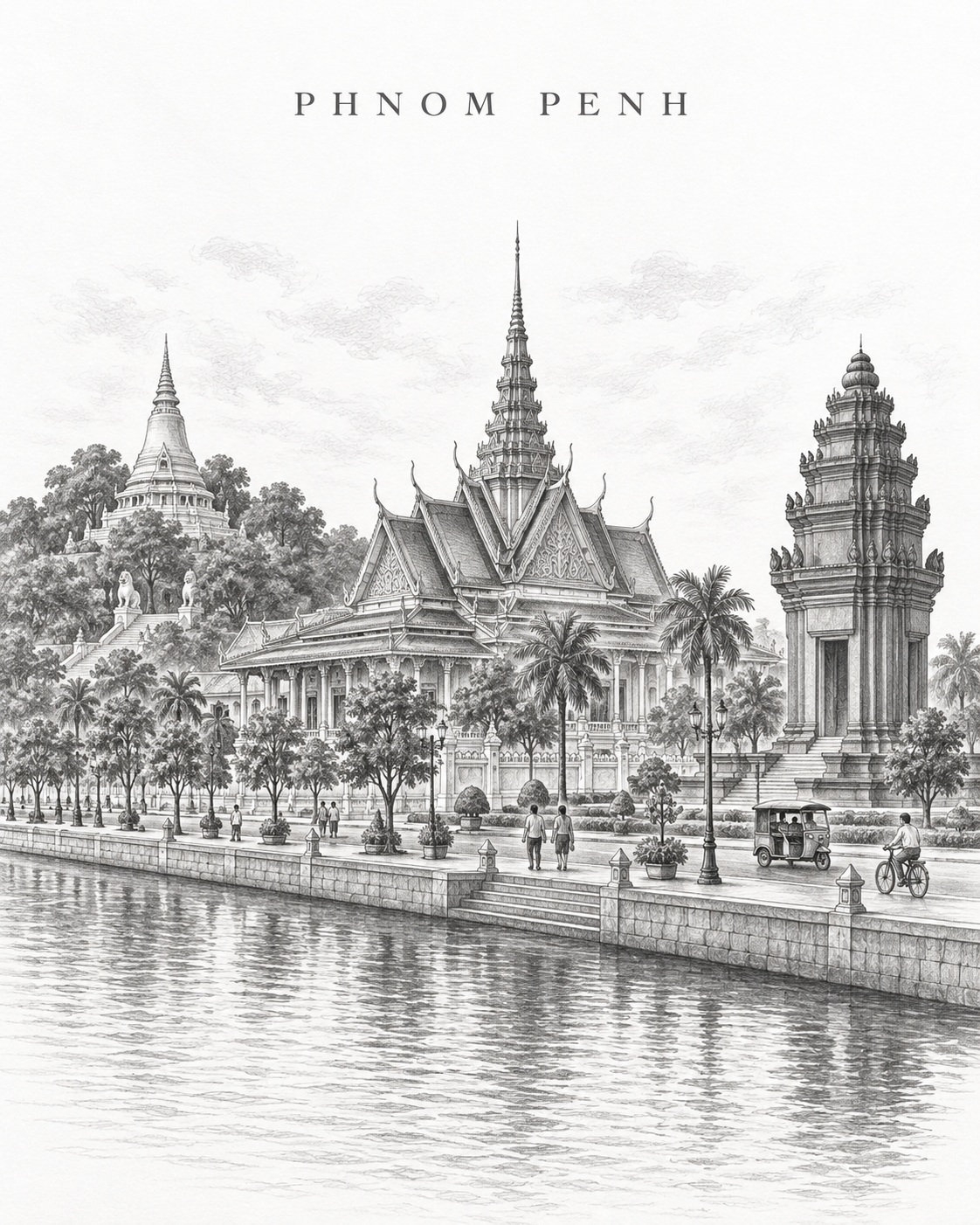 Graphite City Landmark Art Poster output 5