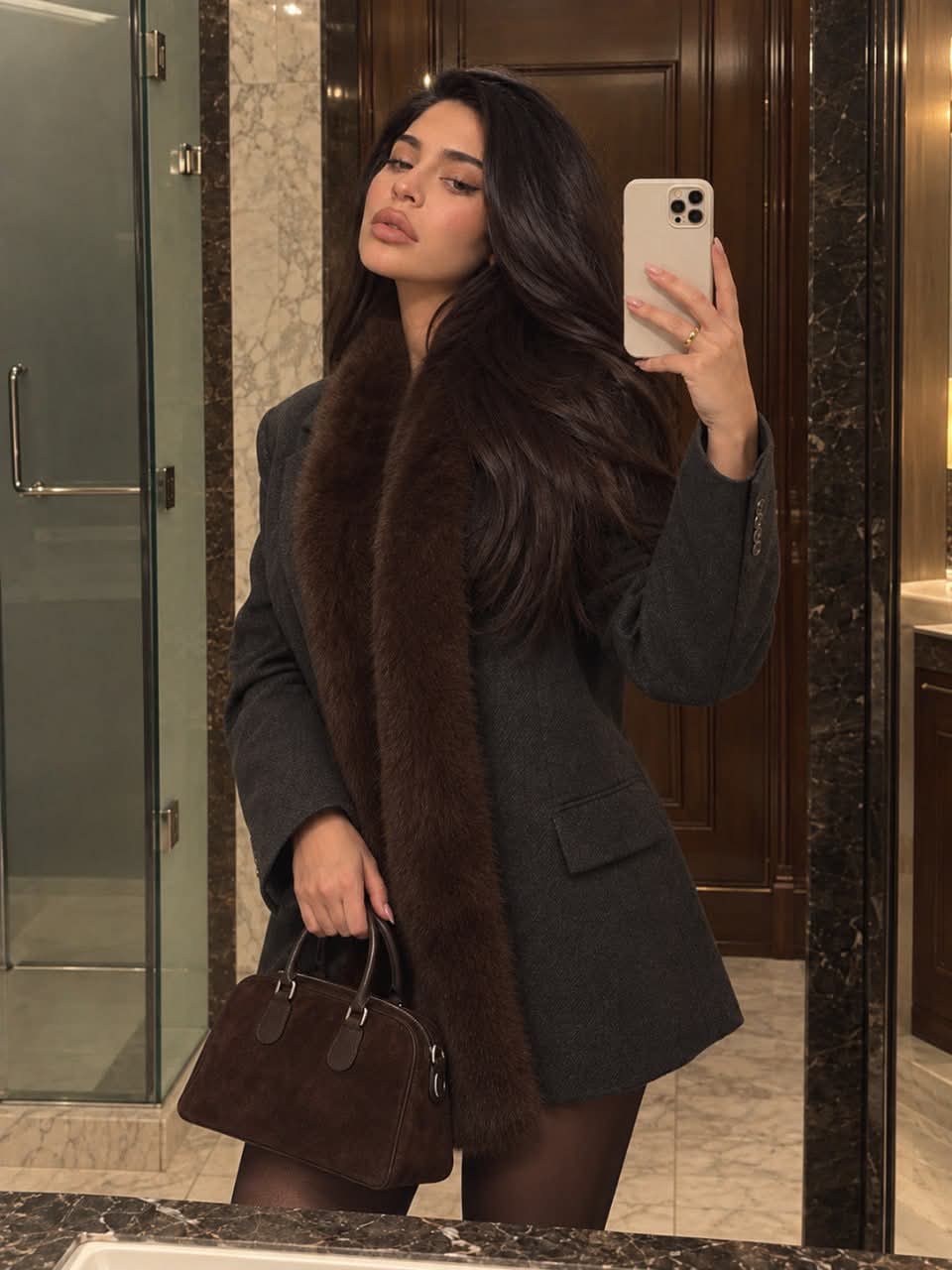 Luxury Hotel Mirror Selfie with Identity Preservation output 2