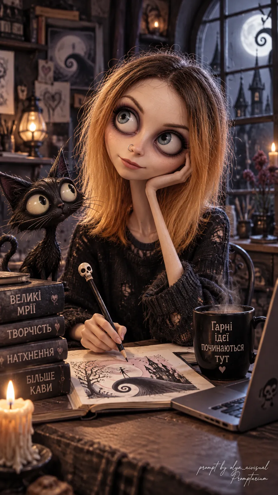 Tim Burton–Style Stop-Motion Character