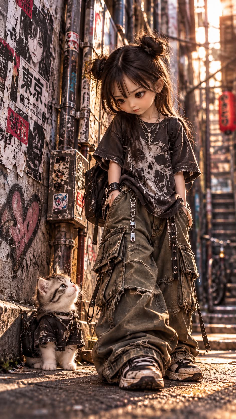 Tokyo Backstreets Rebel — Harajuku Dark Grunge Editorial output 2