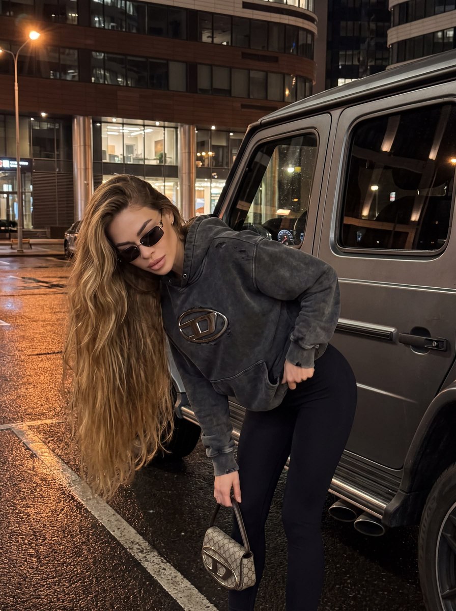 Candid Evening Portrait by a Mercedes-Benz G-Class