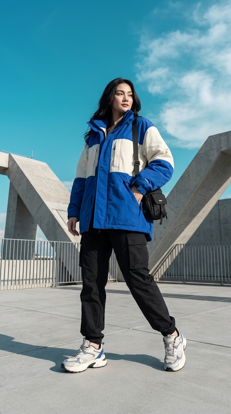 Futuristic Streetwear Editorial Photograph output 4