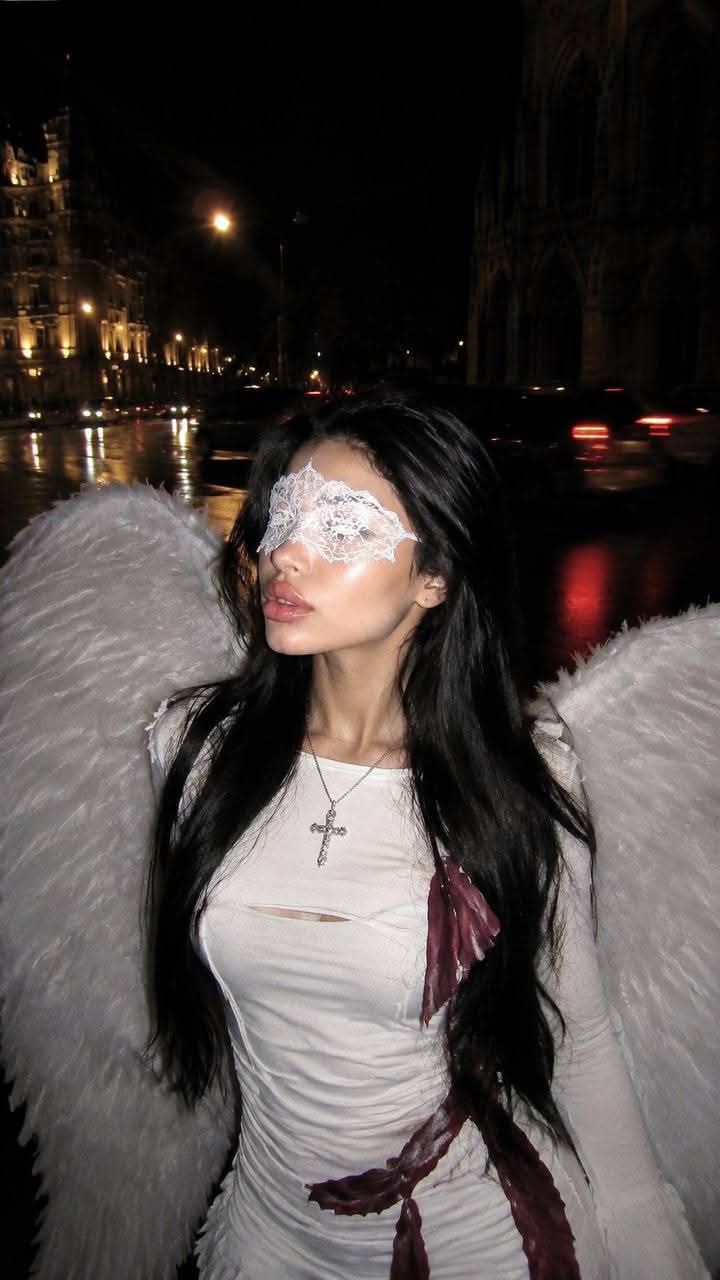 Dark Angel Y2K Night Street Portrait output 1