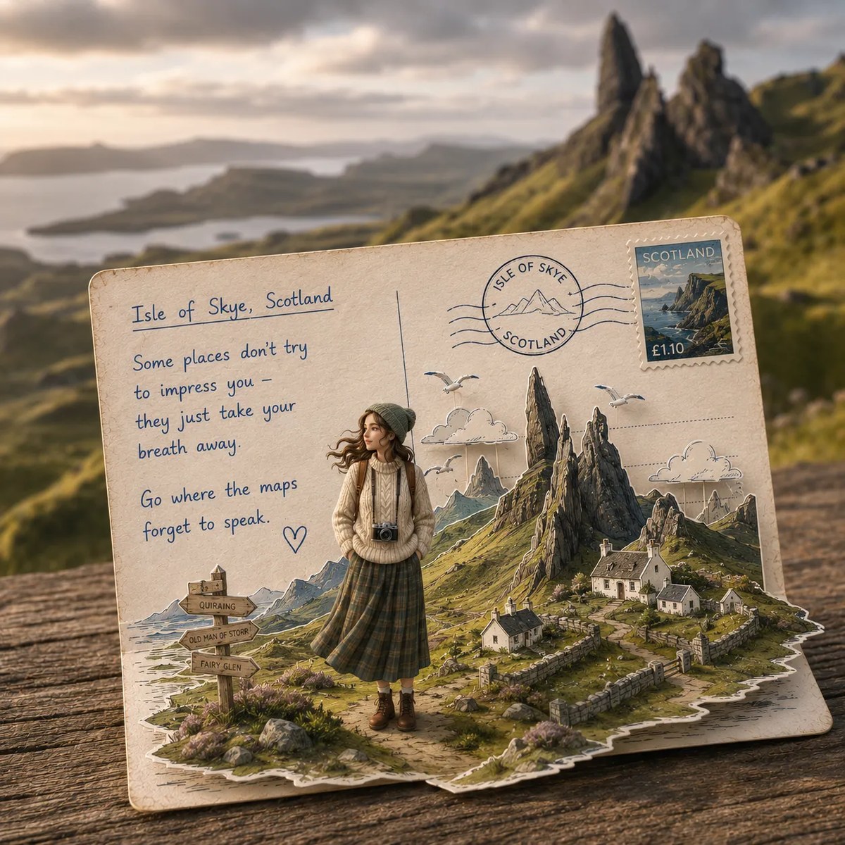 Destination Travel Postcard Diorama output 3