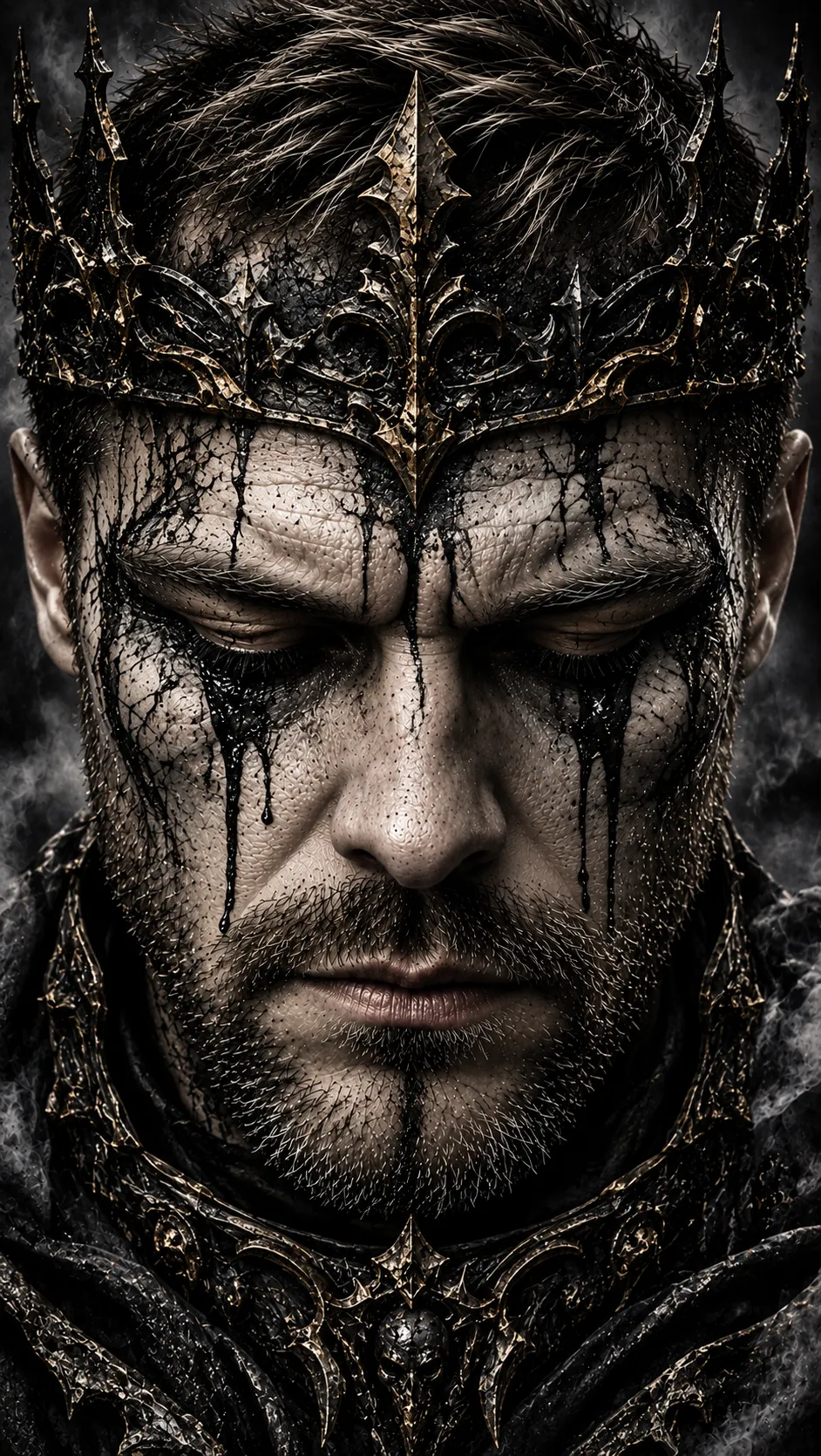 The Fallen King: Dark Gothic Portrait output 1