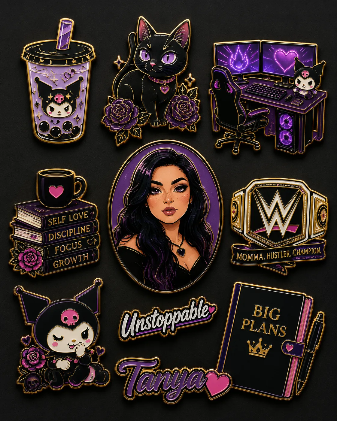 Personalized Enamel Pin Set output 1