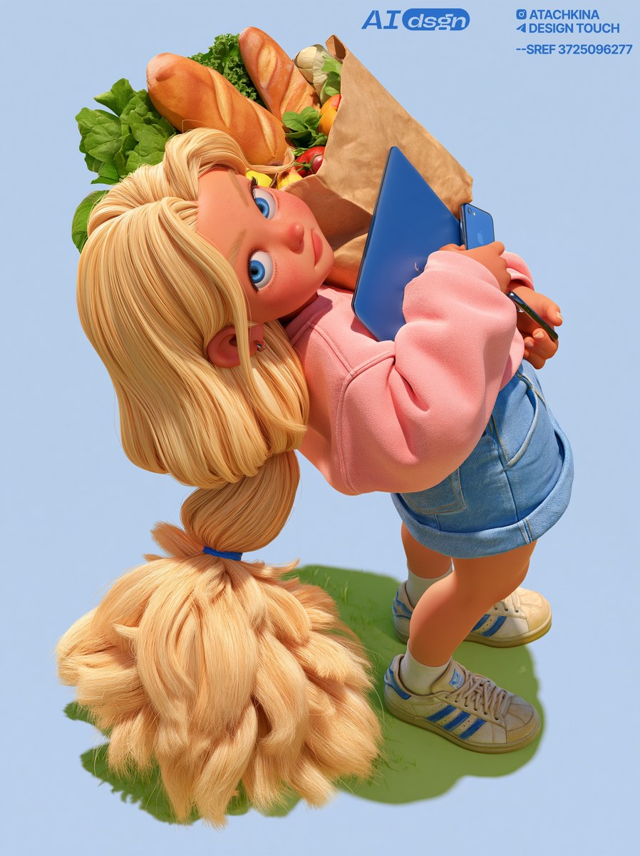Midjourney 3D Style Reference output 9