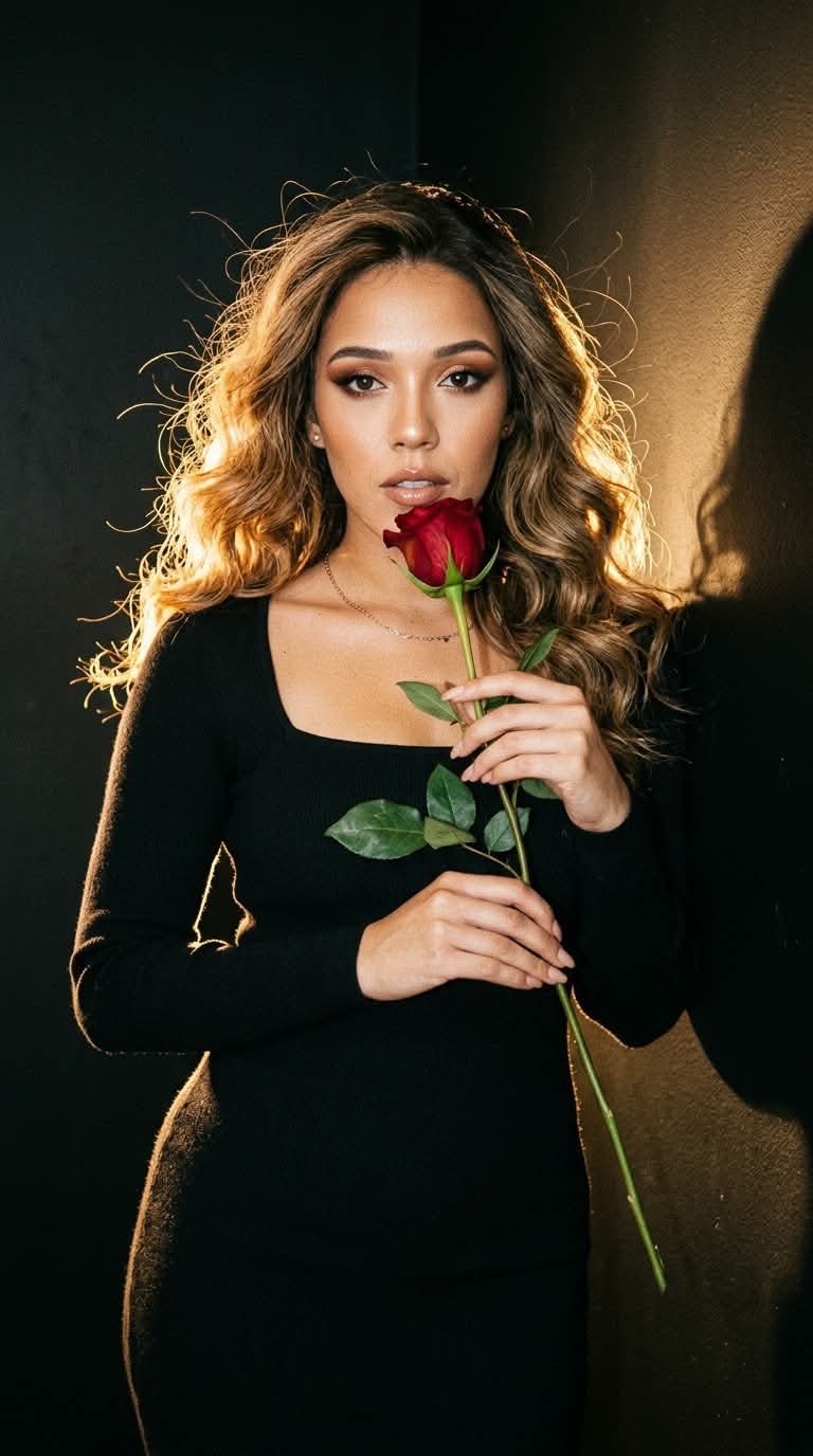 Rose Portrait with Warm Backlight output 1