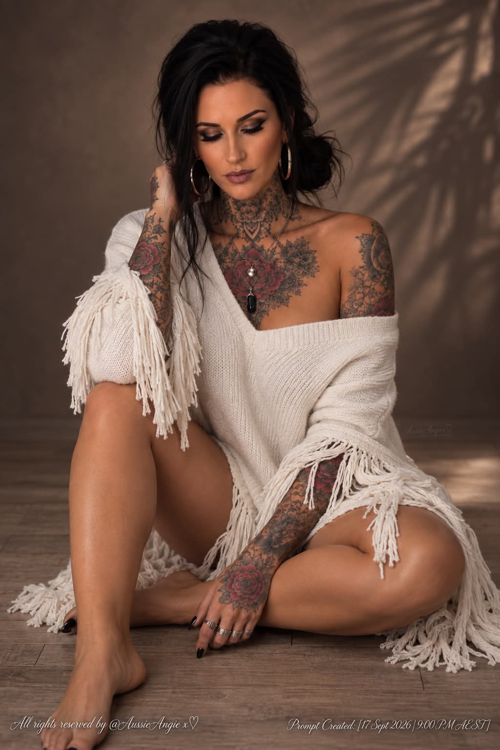 Whispers in Ivory — Seated Studio Portrait