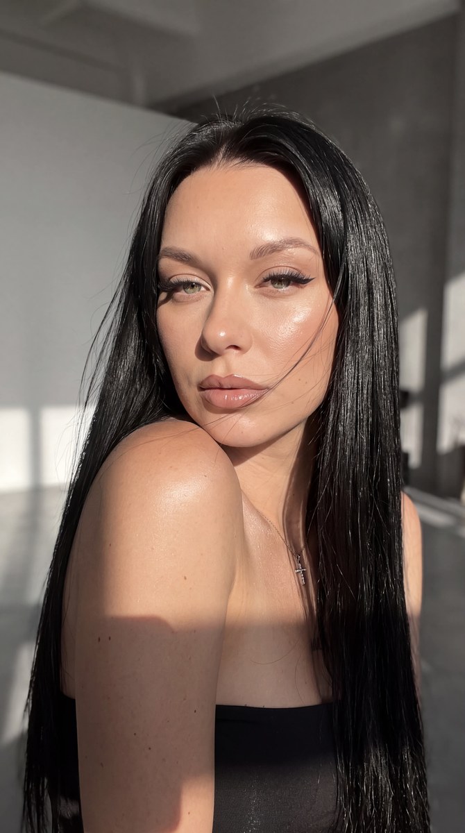 Sunlit Glam iPhone Selfie